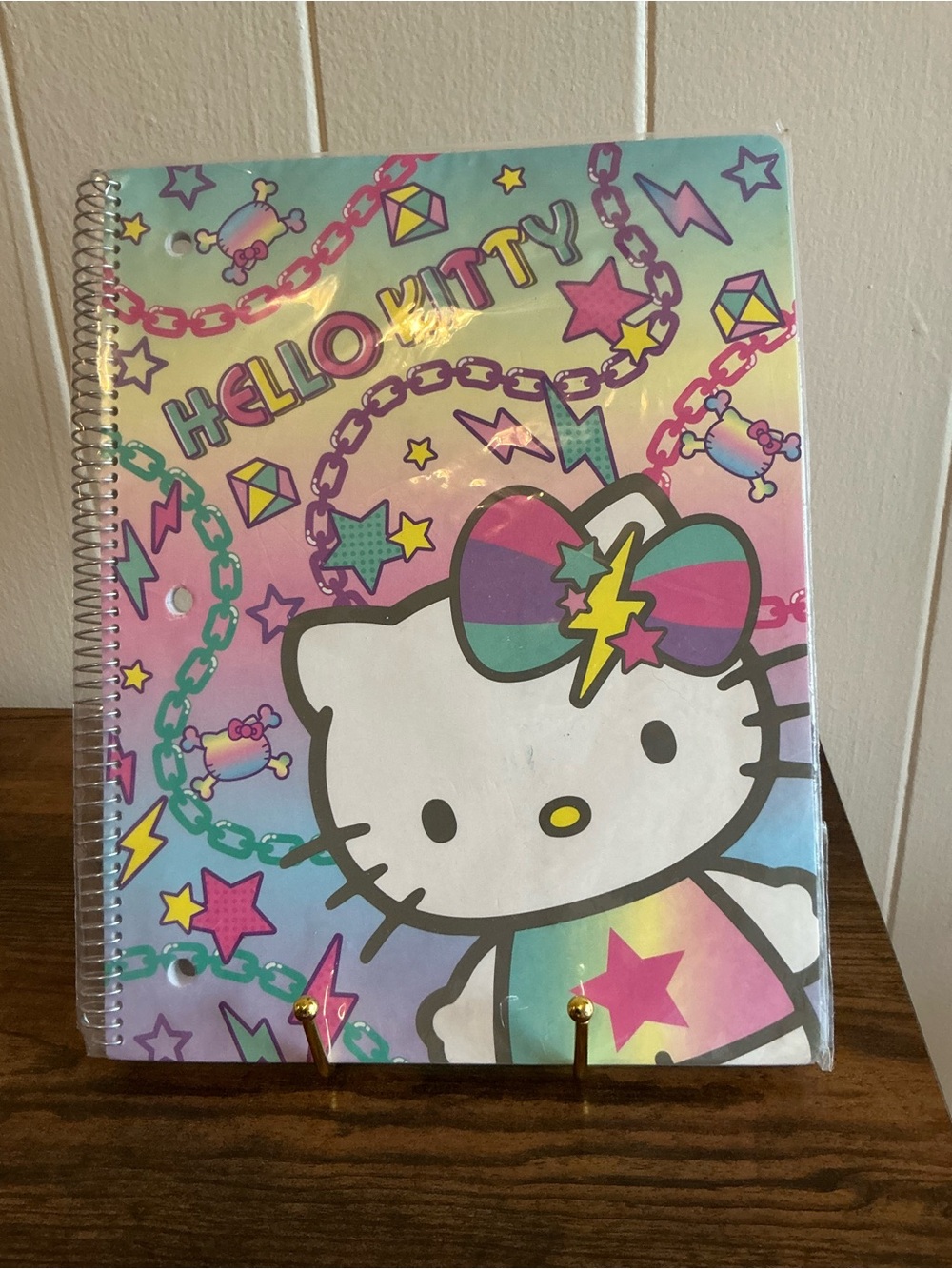 Vintage New Sanrio 2015 Hello Kitty Spiral college ruled Notebook Pastel Punk